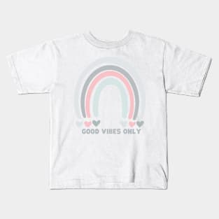 Good Vibes Only Rainbow Kids T-Shirt